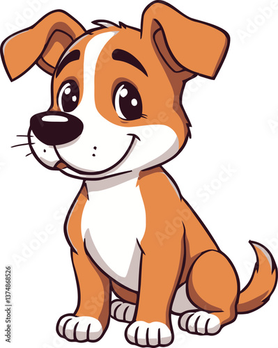  a illustrator vector dog with a white backround