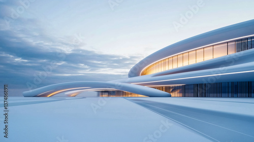 Wallpaper Mural Innovative architecture in futuristic city Torontodigital.ca