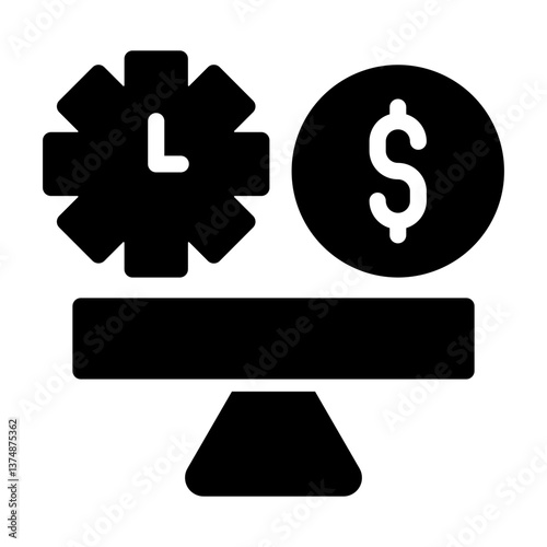 break even point Solid icon