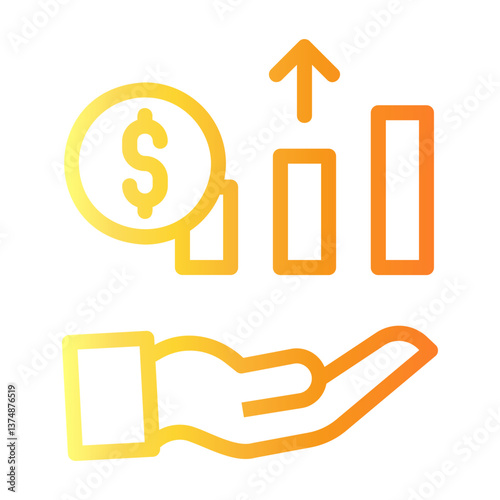revenue Line Gradient Icon