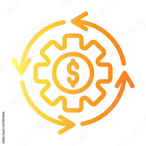 cashflow Line Gradient Icon