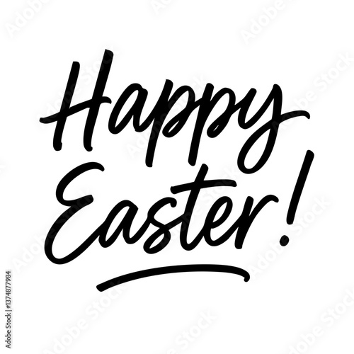 Modern Happy Easter Lettering SVG – Clean Holiday Typography