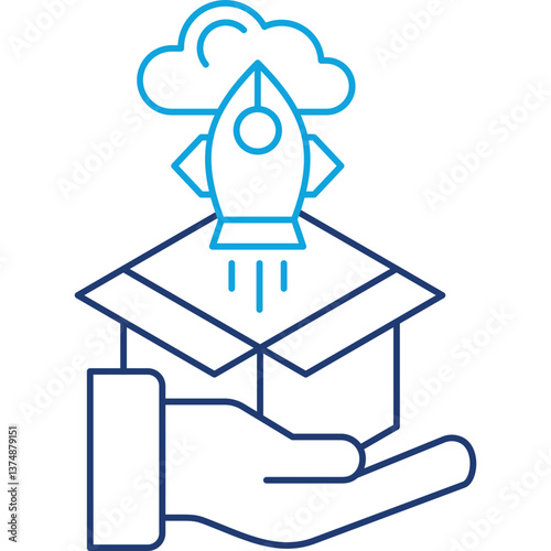 Lean Startup line color icon