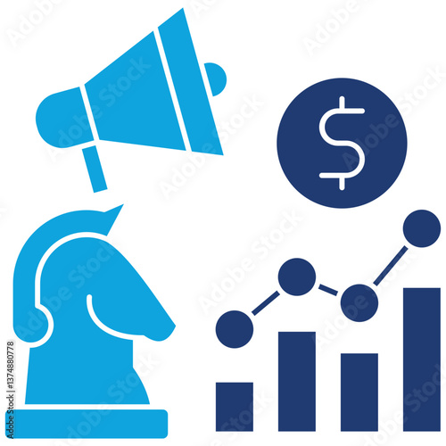 Marketing Strategy glyph color icon