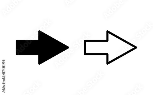 Arrow icon vector illustration. Arrow sign and symbol for web design.