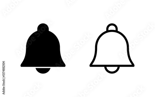 Bell Icon vector illustration. Notification sign and symbol for web site design