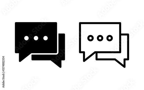 Chat icon vector illustration. speech bubble sign and symbol. comment icon. message