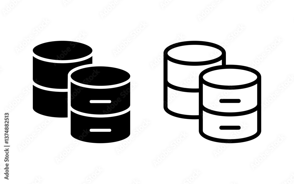 Database icon vector illustration. database sign and symbol Database icon vector illustration. database sign and symbol