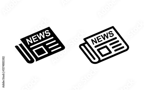 Newspaper icon vector illustration. news paper sign and symbolign