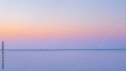 Light Pastel Sunset - Tranquil Water Reflection Art