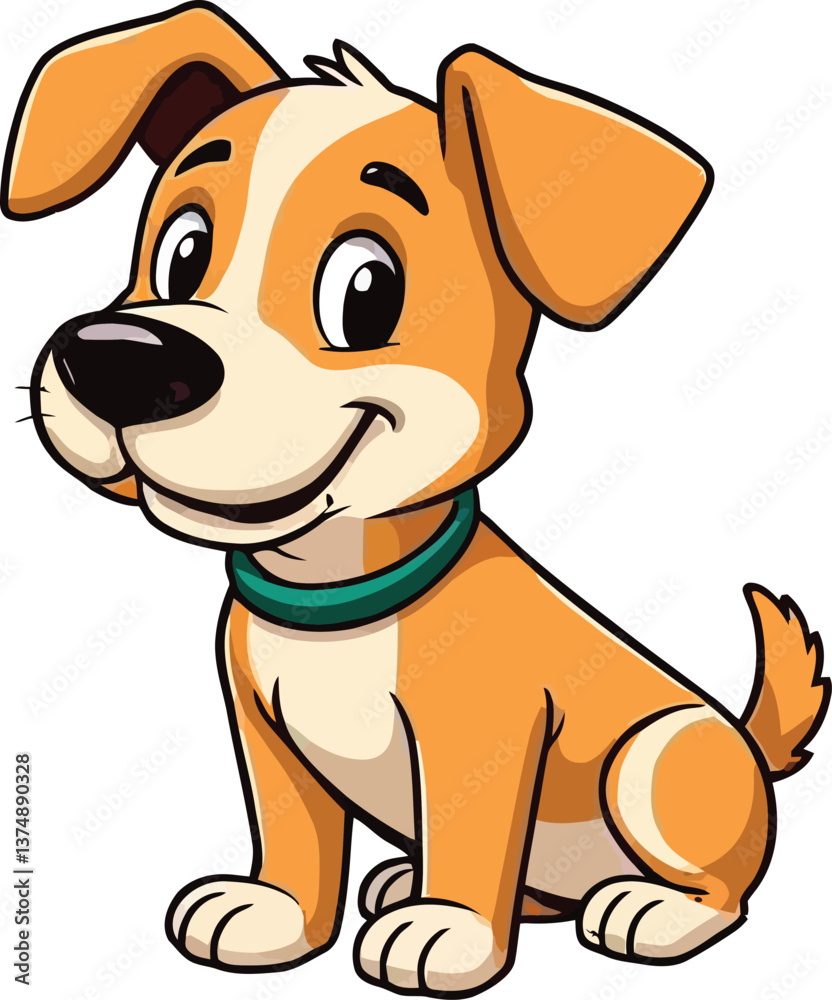 Fototapeta premium a illustrator vector dog with a white backround