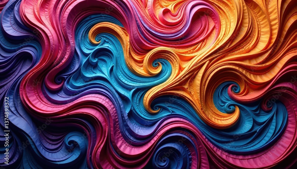 Intricate textile with flowing, repeating design , pattern, motif Intricate textile with flowing, repeating design , pattern, motif