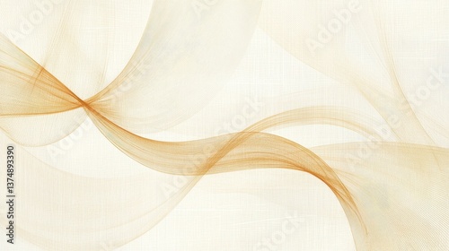 Ethereal Copper Waves on Textured Ivory Canvas, Background  a Gentle Dance of Color and Form, Creating an Abstract Artistic Expression of Light and Movement