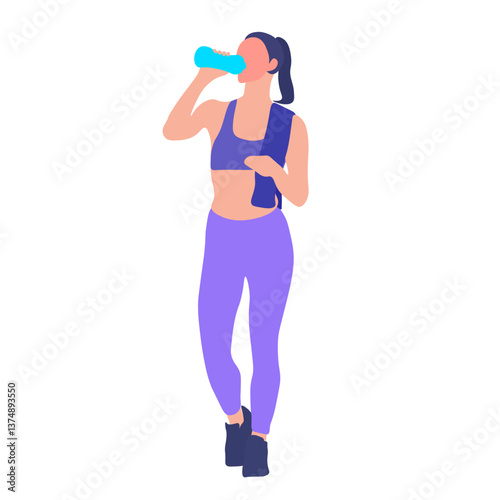 Active Woman Hydrating After Workout