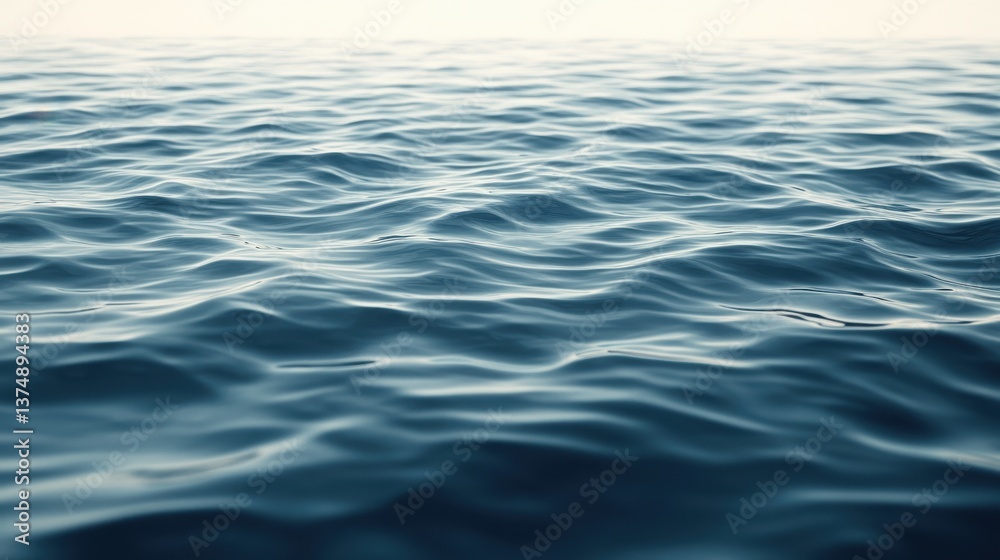 Serene Ocean Waves Gently Ripple Under a Pale Sky, Background Evoking Calm and Tranquility with Their Smooth, Fluid Movements and Subtle Light Reflections Serene Ocean Waves Gently Ripple Under a Pale Sky, Background Evoking Calm and Tranquility with Their Smooth, Fluid Movements and Subtle Light Reflections