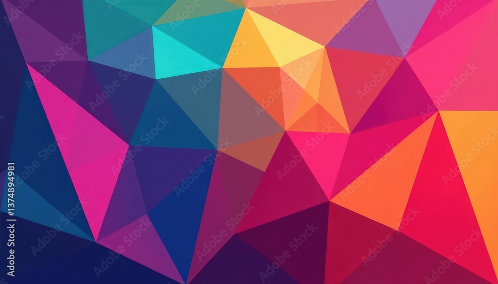 Abstract geometric shapes repeat endlessly in vibrant hues , texture, polygons, trend Abstract geometric shapes repeat endlessly in vibrant hues , texture, polygons, trend