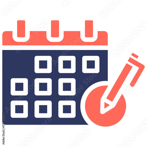 Edit Calendar glyph color icon