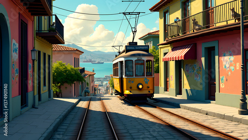 Valparaíso’s funiculars: graffiti trams, pastel decay, and harbor views. Chile’s poetic urban erosion.