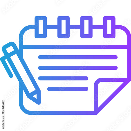 Organizer line gradient icon