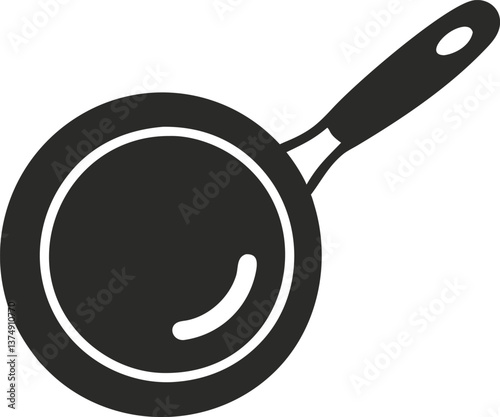Isolated cast iron frying pan on a white backdrop