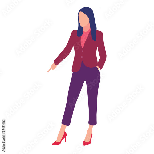 Businesswoman pointing