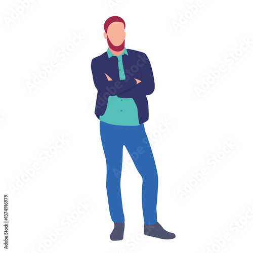 Confident man in casual attire