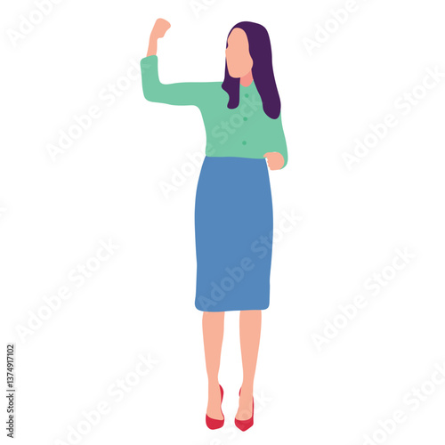 Confident woman in business attire