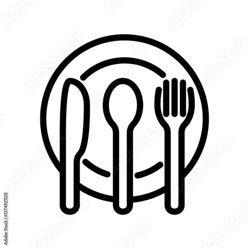 Fork icon design template SVG