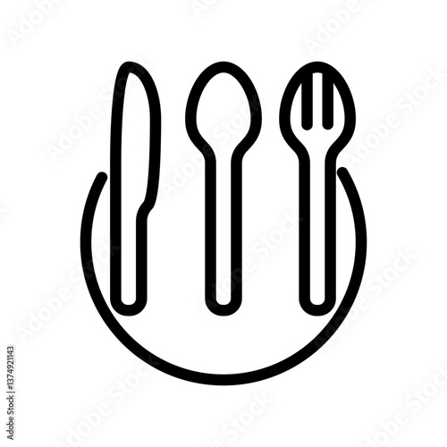 Fork icon design template SVG