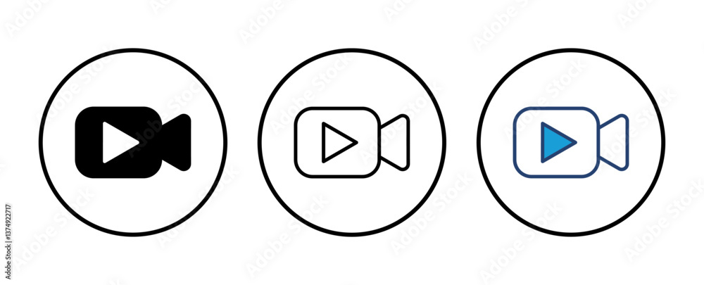 Video icon vector. video camera icon vector. movie sign. cinema Video icon vector. video camera icon vector. movie sign. cinema