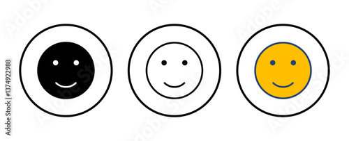 smile icon vector. smile emoticon icon. feedback