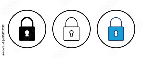Lock icon vector. Padlock icon vector. Encryption icon. Security symbol