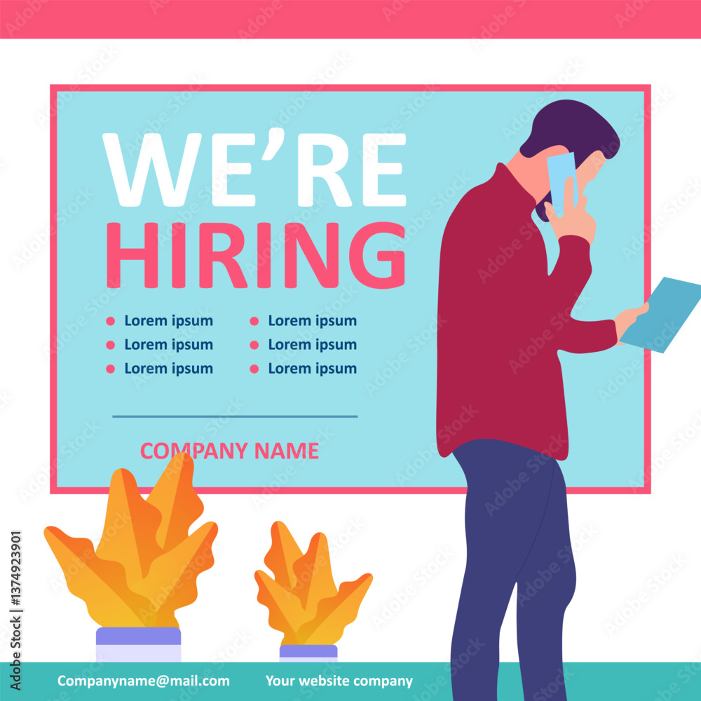 Naklejka premium Hiring Announcement (57)