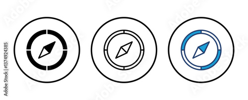 Compass icon vector. arrow compass icon vector