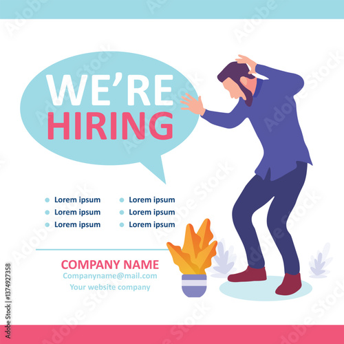 Hiring Announcement with a Surprised Employee
