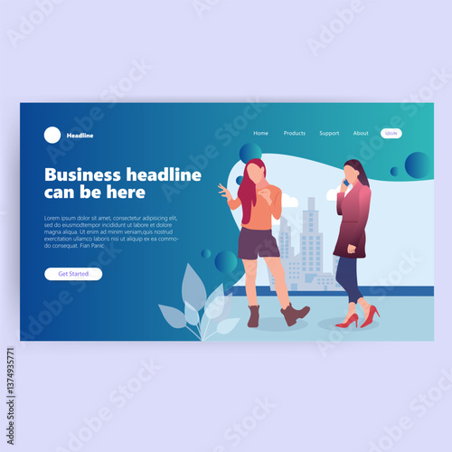 Modern Business Headline Landing Page