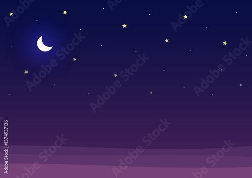 月と星と夜空