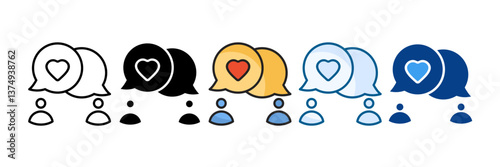 Communication Icon Set Multiple Style Collection