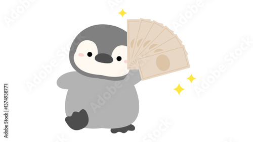 お金とペンギン