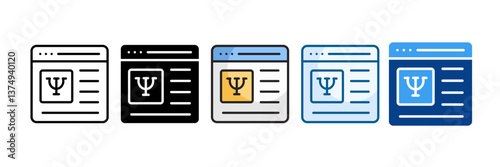 Website Icon Set Multiple Style Collection