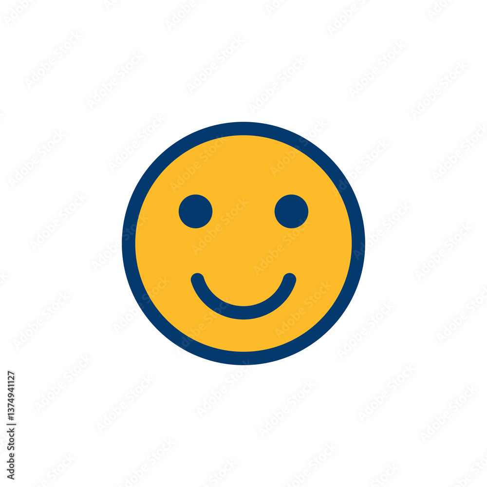 Fototapeta premium Smile icon vector isolated on white background. Smile vector icon. Emoticon Icon vector. Emoji