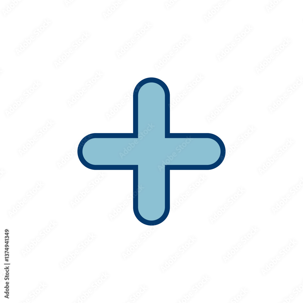 Plus Icon vector isolated on white background. Add plus icon. Addition sign. Medical Plus icon Plus Icon vector isolated on white background. Add plus icon. Addition sign. Medical Plus icon