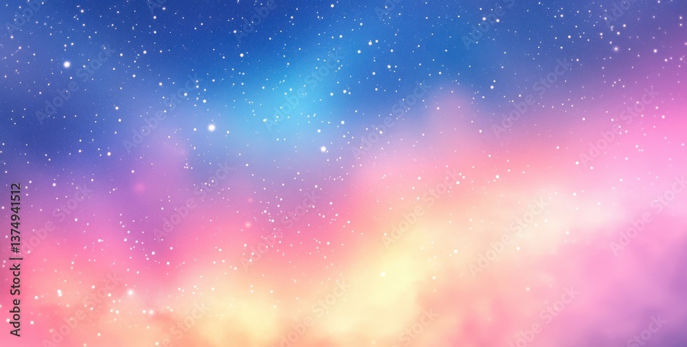 Naklejka premium Pastel Nebula Space Background
