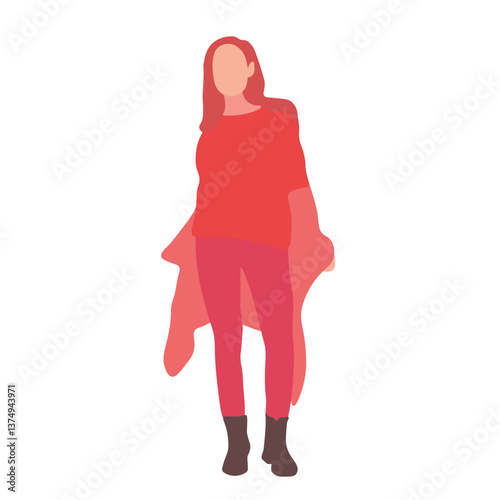 Red-clad Female Figure