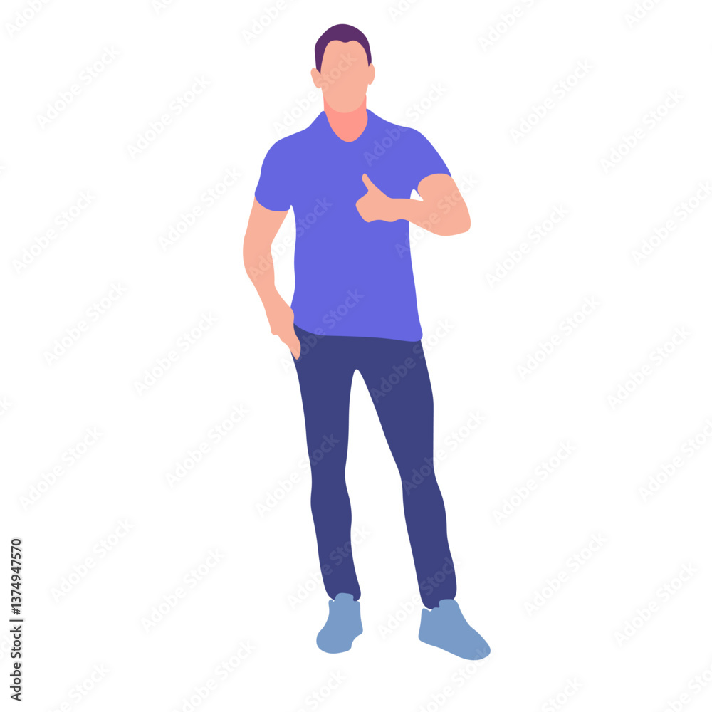 Smiling Man in Casual Attire Smiling Man in Casual Attire