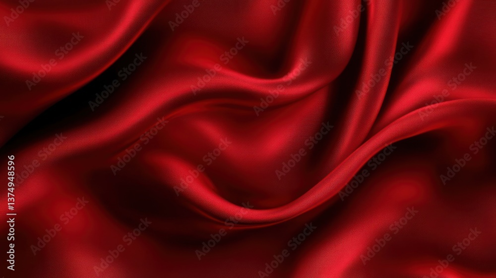 Fototapeta premium Abstract Red Satin Fabric Texture