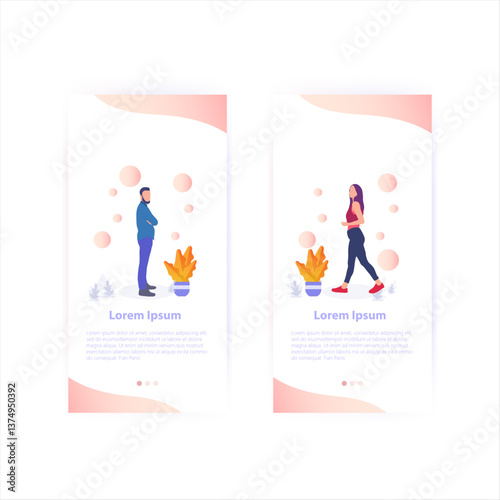 Two People with Plants on a Mobile App
