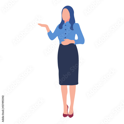 Woman in Business Attire Presenting