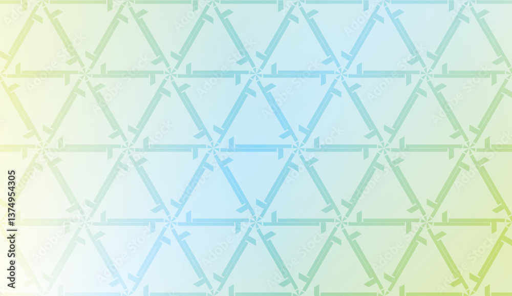 Fototapeta premium Smart background with decorative geometric layot. Vector illustration. Gradient color