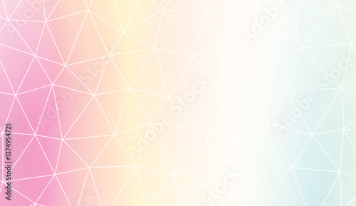 Low poly layout. Decorative design For interior wallpaper, smart design, fashion print. Vector illustration. Creative gradient color.